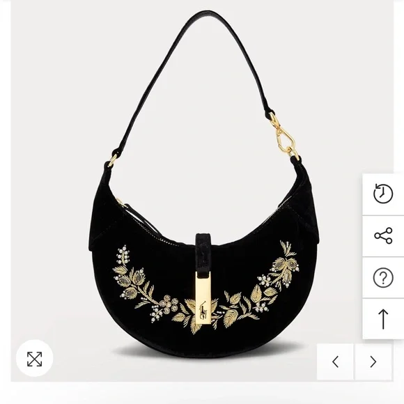 ISO: polo Ralph Lauren suede polo ID bag bullion velvet floral embroidered - Picture 1 of 1